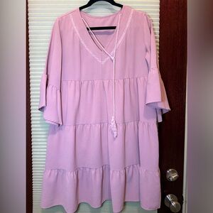 Source Unknown Lavender Tiered Dress